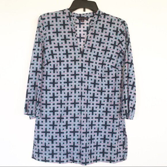 Brooks Brothers Tops - “346” BROOKS BROTHERS Tunic blue pink‎ Small